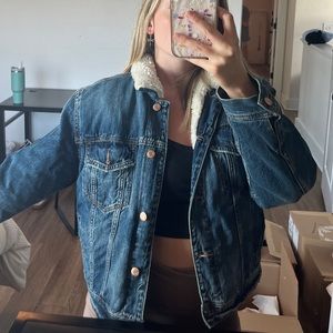 Super Cute American Eagle Denim Puffer